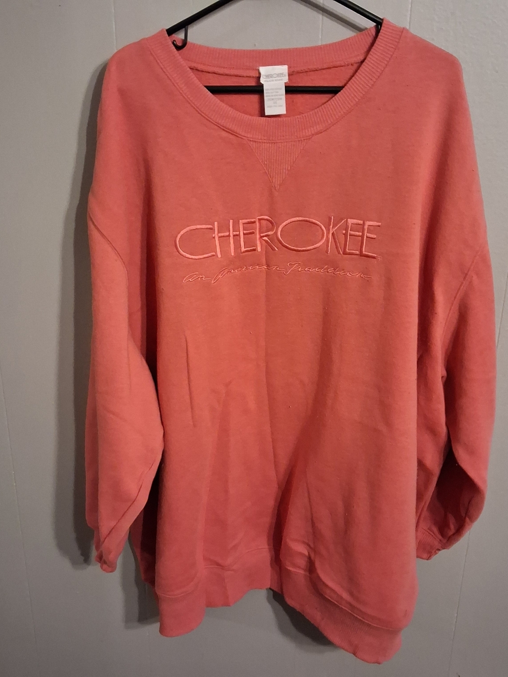 Women's Plus Size Cherokee Pink Oversized Sweater 26W/28W 3X.